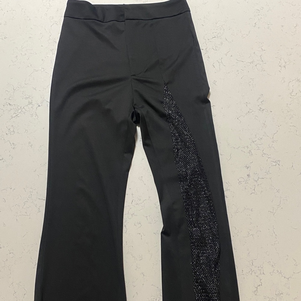 Black Pants with Textured Detail